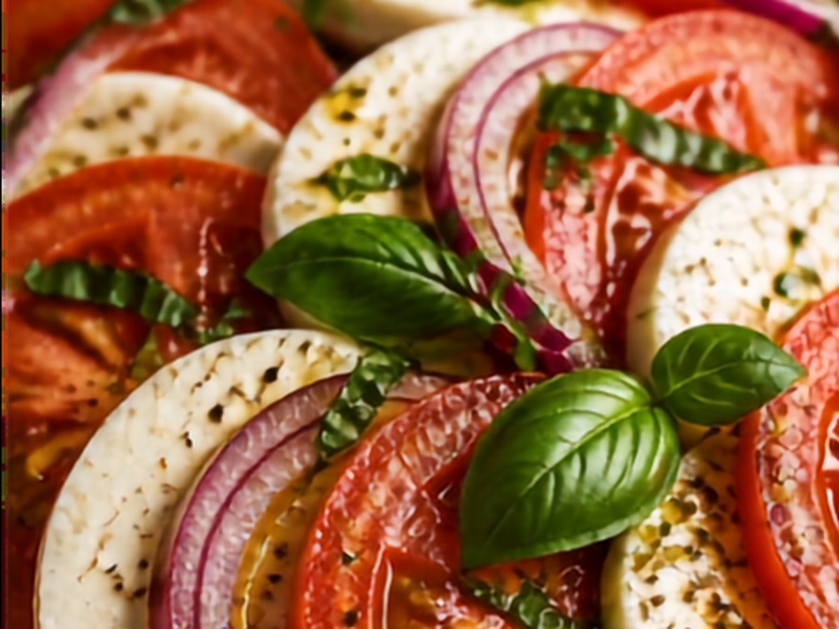 Fresh Mozzarella, Tomato and Onion Salad
